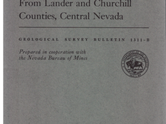 Stratigraphy and Potassium-Argon Ages of Some Tertiary Tuffs From Lander and Churchill Counties, Central Nevada by Edwin H. McKee and John H. Stewart (Bulletin 1311-B)