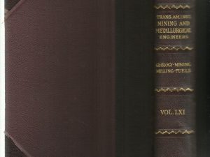 Transactions of the American Institute of Mining and Metallurgical Engineers Vol. LXI