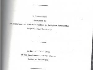 A Critical Analysis of the Book of Abraham in the Light of Extra-Canonical Jewish Writings by Rabbi Nissim Wernick 1968