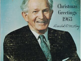 Christmas Greetings 1963 – David O. McKay – 45 Vinyl Record in Sleeve
