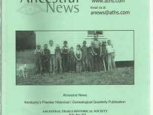 Ancestral News Fall 2009 Vol 34, No. 3 (ISSN: 1085-2557)