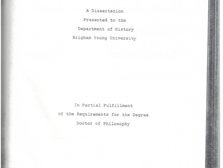 History of Fort Douglas, Utah by Lyman Clarence Pedersen, Jr. 1967