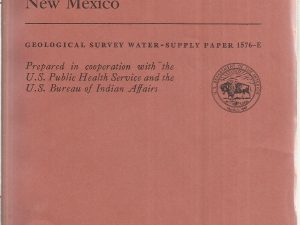 Availability of Groundwater in Parts of the Acoma and laguna Indian Reservations, New Mexico (Geological Survey Water-Supply Paper 1576E)