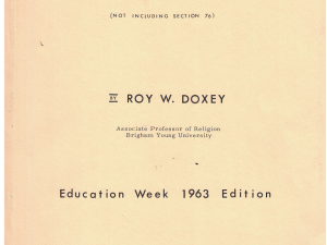 Doctrine and Covenants (Section 64 through Section 77) by Roy W. Doxey