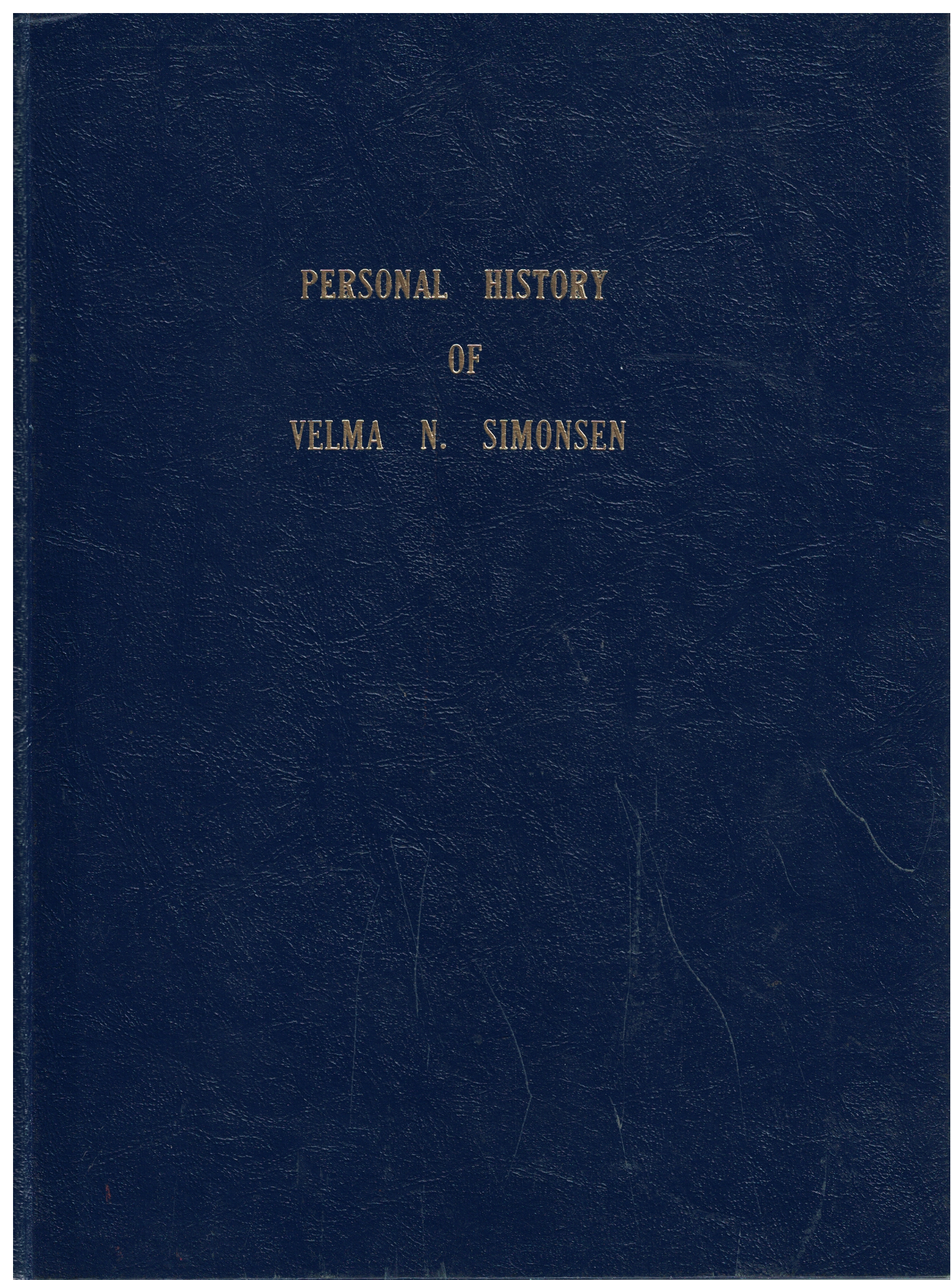 Personal History of Velma N. Simonsen