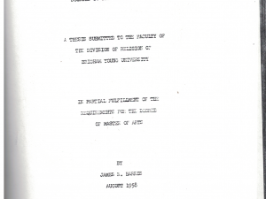 A Study of the Change in the Contents of the Book of Moses from the Earliest Available Sources to the Current Edition by James Harris 1958