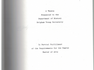 Historic Preservation in Utah: 1960-1980 ~ by John W. Haggerty