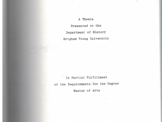 Historic Preservation in Utah: 1960-1980 ~ by John W. Haggerty