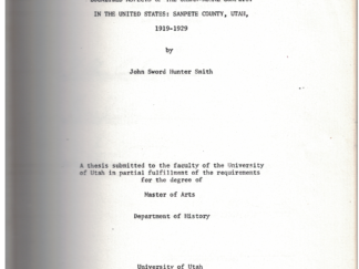 Localized Aspects of the Urban-Rural Conflict in the United States: Sanpete County, Utah, 1919-1929 by John Sword Hunter Smith