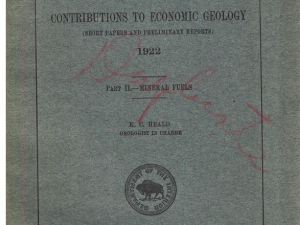 Contributions to Economic Geology Part II: Mineral Fuels by K.C. Heald (Bulletin 736)