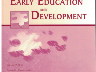 Early Education and Development Vol. 27, 2016 by Susanne Denham
