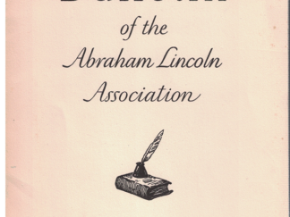 Bulletin of the Abraham Lincoln Association No. 4 September, 1935