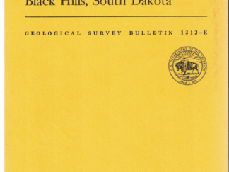 Structure and Mineralization of Precambrian Rocks in the Galena-Roubaix District, Black Hills, South Dakota by R. W. Bayley (Bulletin 1312-E)