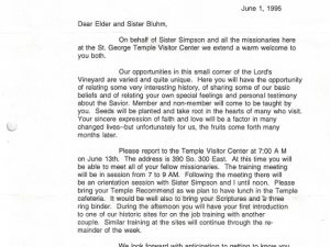 Letter Signed by Mormon General Authority Robert L. Simpson