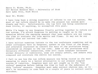 Letter Signed by U.S. Congressman David S. Monson from Utah