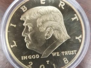 Gold-Colored Donald Trump Coin