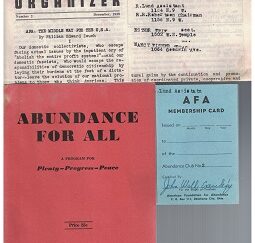 Abundance for All, A Program for Plenty-Progress-Peace, Handbook of the American Foundation for Abundance