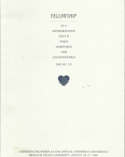 Fellowship: In a Determination That is Fixed, Immovable, and Unchangeable; by BYU