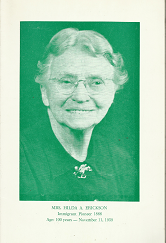 Mrs. Hilda A. Erickson – Immigrant Pioneer 1866 – Convention Program