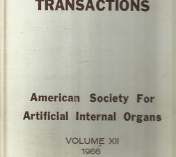 Transactions American Society For Artificial Internal Organs VOLXII 1966