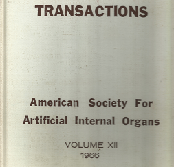 Transactions American Society For Artificial Internal Organs VOLXII 1966