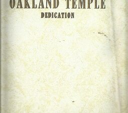 Oakland Temple Dedication – Nicely bound