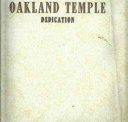 Oakland Temple Dedication - Nicely bound