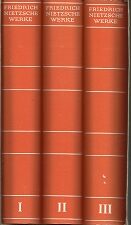 Friedrich Nietzsche Werke — 3 Volume Boxed Set — German Text — Hardcovers with Dust Jackets in Slip Case