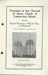 Temples of the Church of Jesus Christ… D. M. McAllister – 1930