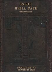 Old Paris Grill Cafe Menu ~ [Salt Lake City, Utah, Restaurant Menu]