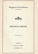 Political Parties – Kate B. Carter – Daughters of Utah Pioneers, Pamphlet