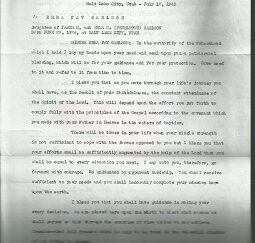 Joseph F. Smith Patriarchal Blessing – 1945