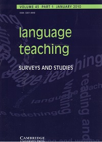 Language Teaching – Surveys and Studies Vol. 43, Part 1, January, 2010