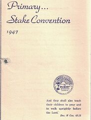Primary Stake Convention 1947 -4-page program