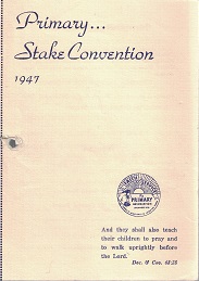 Primary Stake Convention 1947 -4-page program