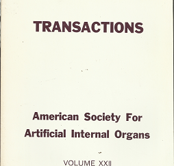 Transactions; American Society for Artificial Internal Organs – Vol. 22 1976