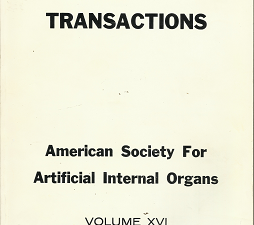 Transactions; American Society for Artificial Internal Organs – Vol. 16 1970