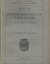 Bulletin 496; Results of Triangulation and Primary Traverse – Marshall