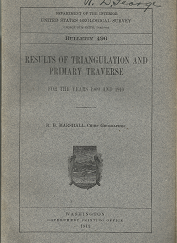 Bulletin 496; Results of Triangulation and Primary Traverse – Marshall