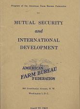 Mutual Security and International Development – April 22, 1952