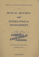 Mutual Security and International Development – April 22, 1952