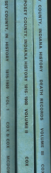 Posey County, Indiana; 3 volume set – Carroll O. & Gloria M. Cox