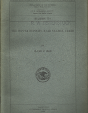 Bulletin 774; The Copper Deposits Near Salmon, Idaho – Clyde P. Ross