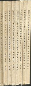 Skånes Hembygds Förbunds årsbok (Danish) 1939-1946 8-Vol Set