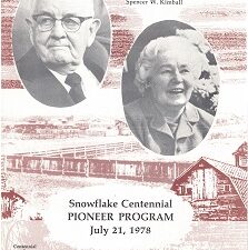 Snowflake Centennial Pioneer Program July 21, 1978 – 4 page booklet