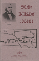 Mormon Emigration 1840-1869; by International Society Daughters of Utah Pioneers