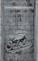 Orioles vs. California Angels Season Ticket 1995 Collectible Metal Ticket