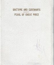 White Double Combination ~ Doctrine & Covenants / Pearl of Great Price ~ White Leather