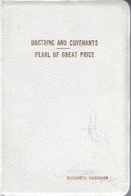 White Double Combination ~ Doctrine & Covenants / Pearl of Great Price ~ White Leather