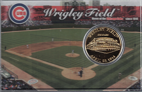 Wrigley Field Coin and Stadium Card Collectible